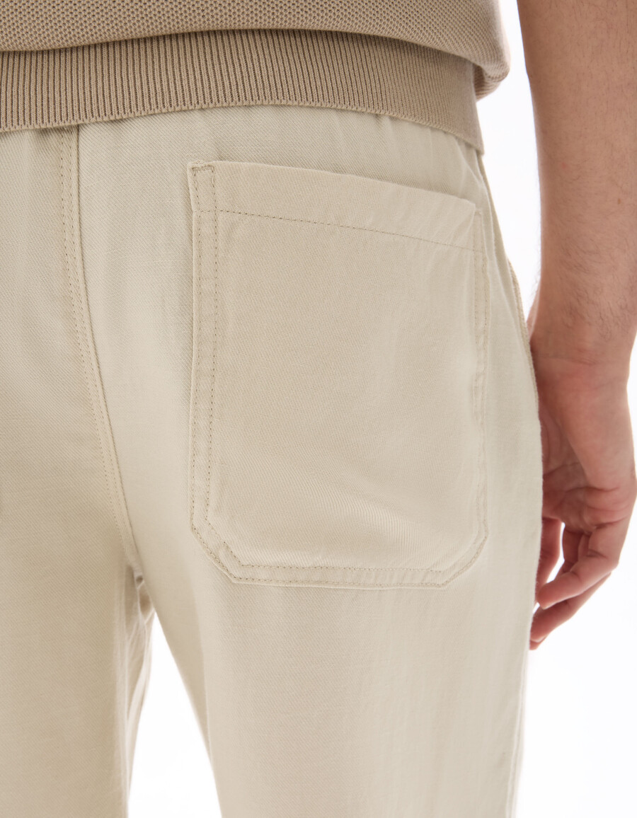bermudas de mezcla de lino y lyocell tencel
