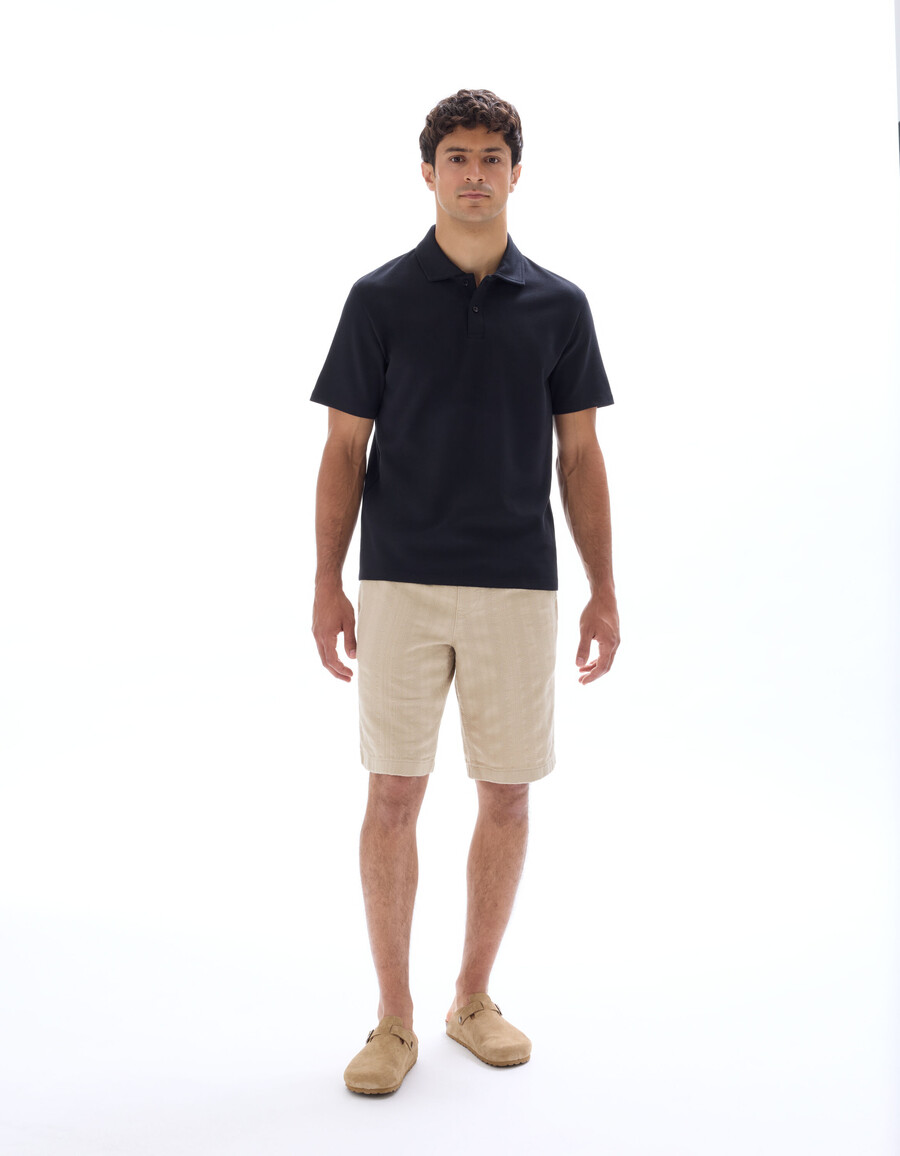 bermudas de jacquard a rayas 100 algodón