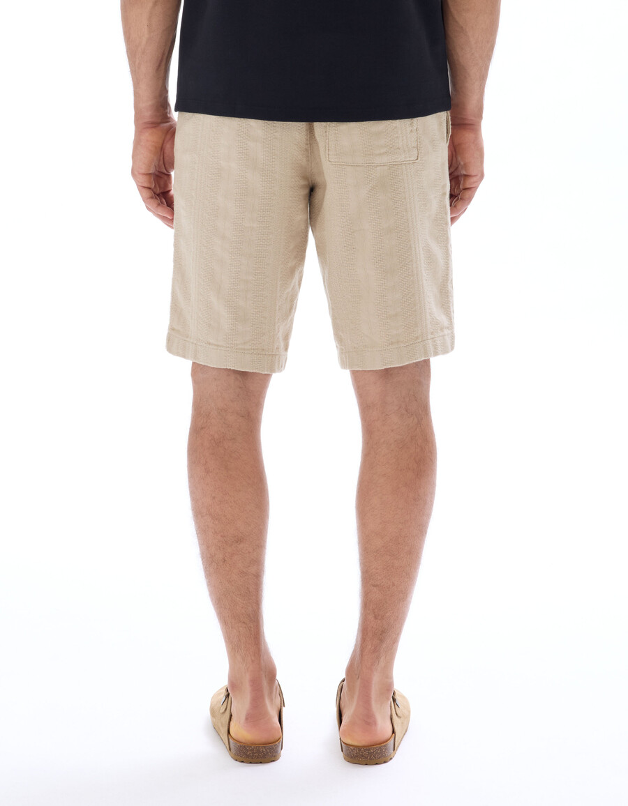 bermudas de jacquard a rayas 100 algodón