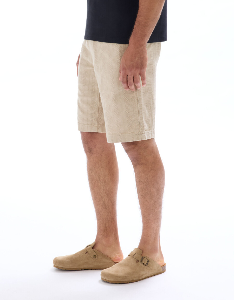 bermudas de jacquard a rayas 100 algodón