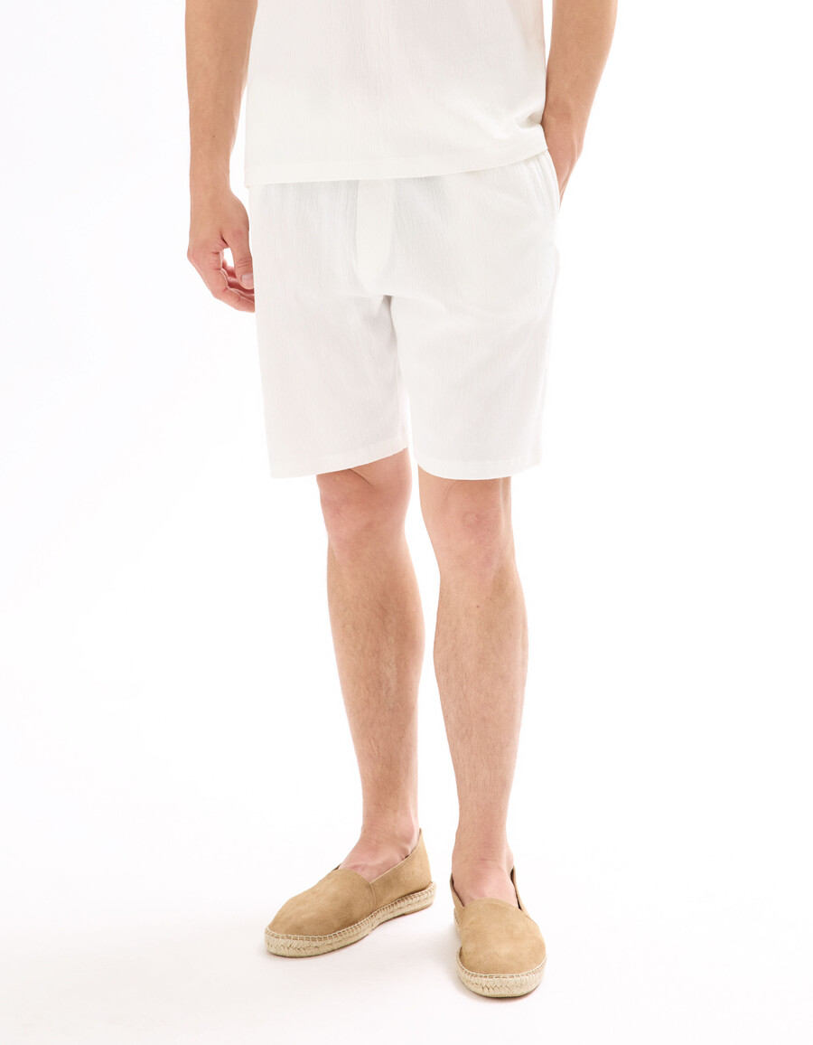 bermudas con cordón en la cintura algodón elástico