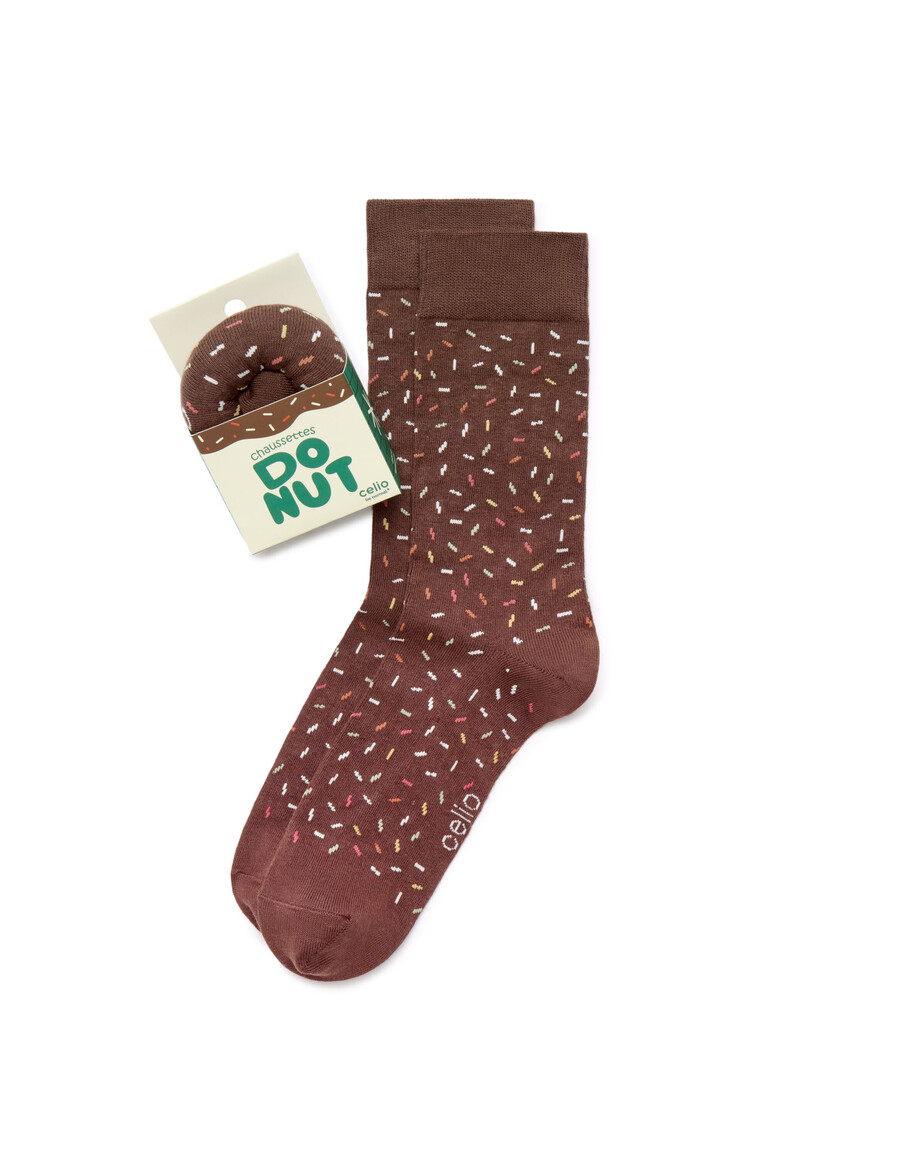 calcetines navideños de donut