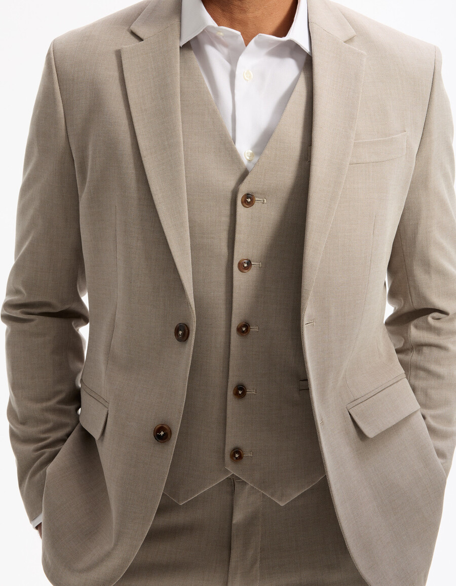 chaqueta de traje ajustada y elástica
