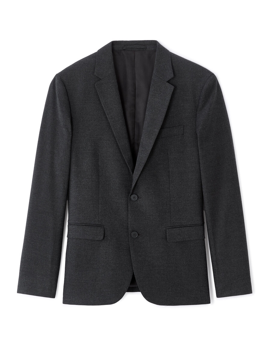 chaqueta de traje de franela de corte entallado