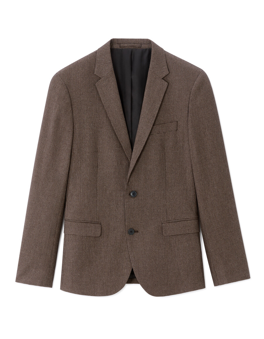 blazer de cuadros de corte entallado