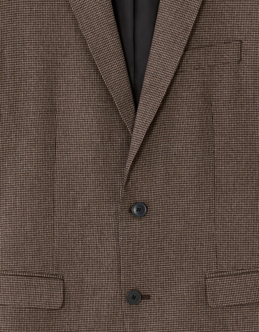 blazer de cuadros de corte entallado