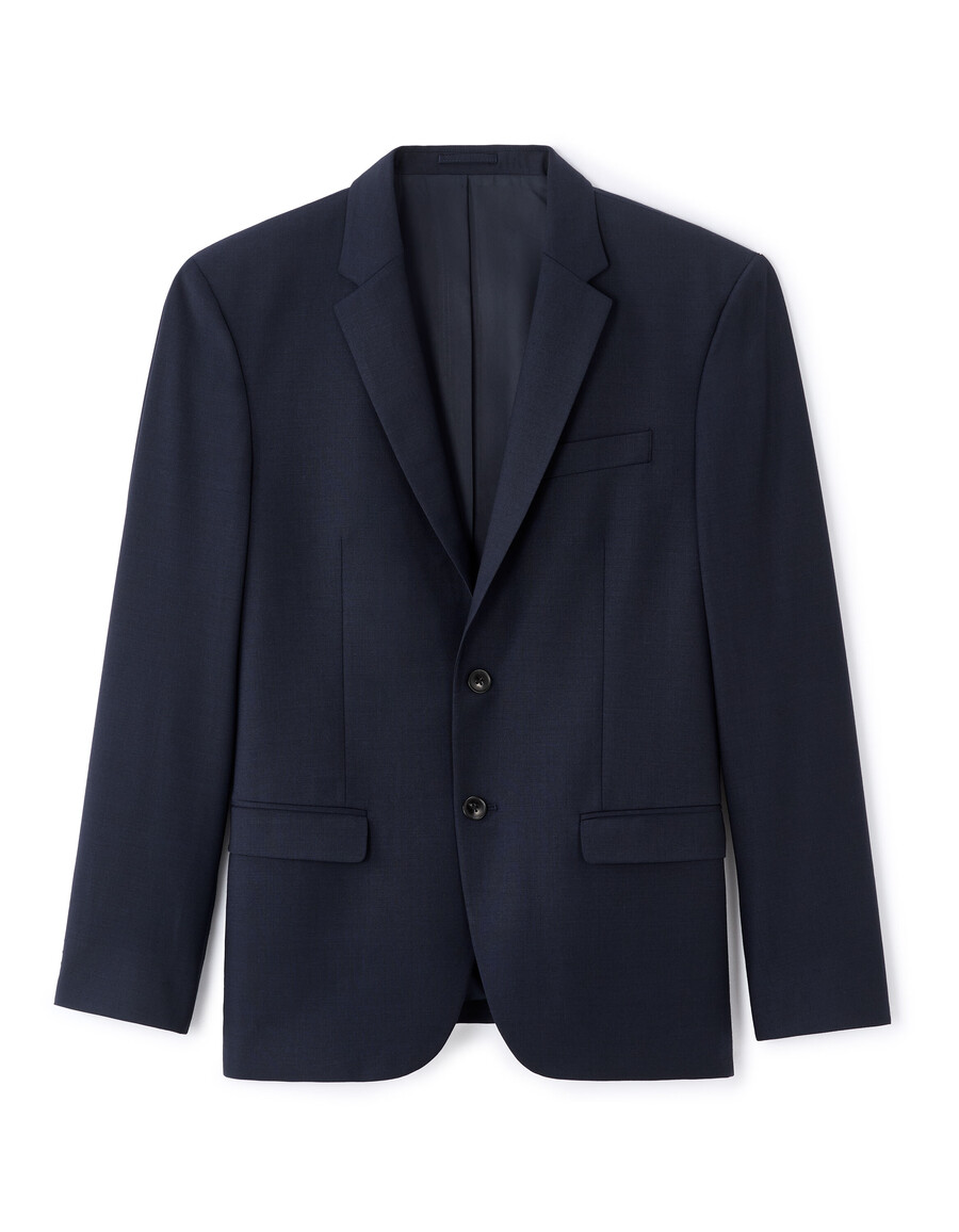 chaqueta de traje de corte regular en mezcla de lana