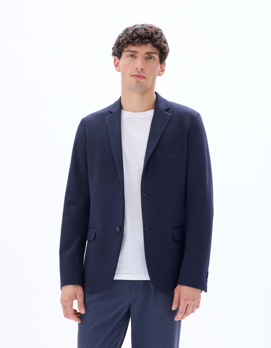 blazer elástico de tejido fino