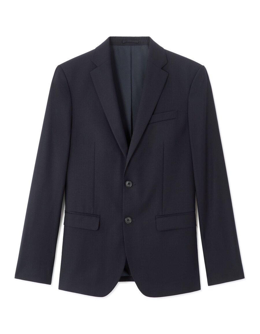 chaqueta de traje de corte entallado 100 lana