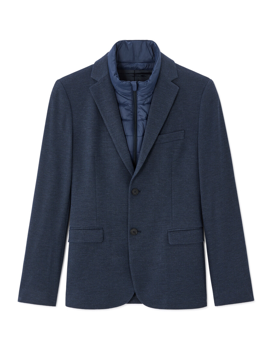 blazer con chaqueta de plumas incorporada
