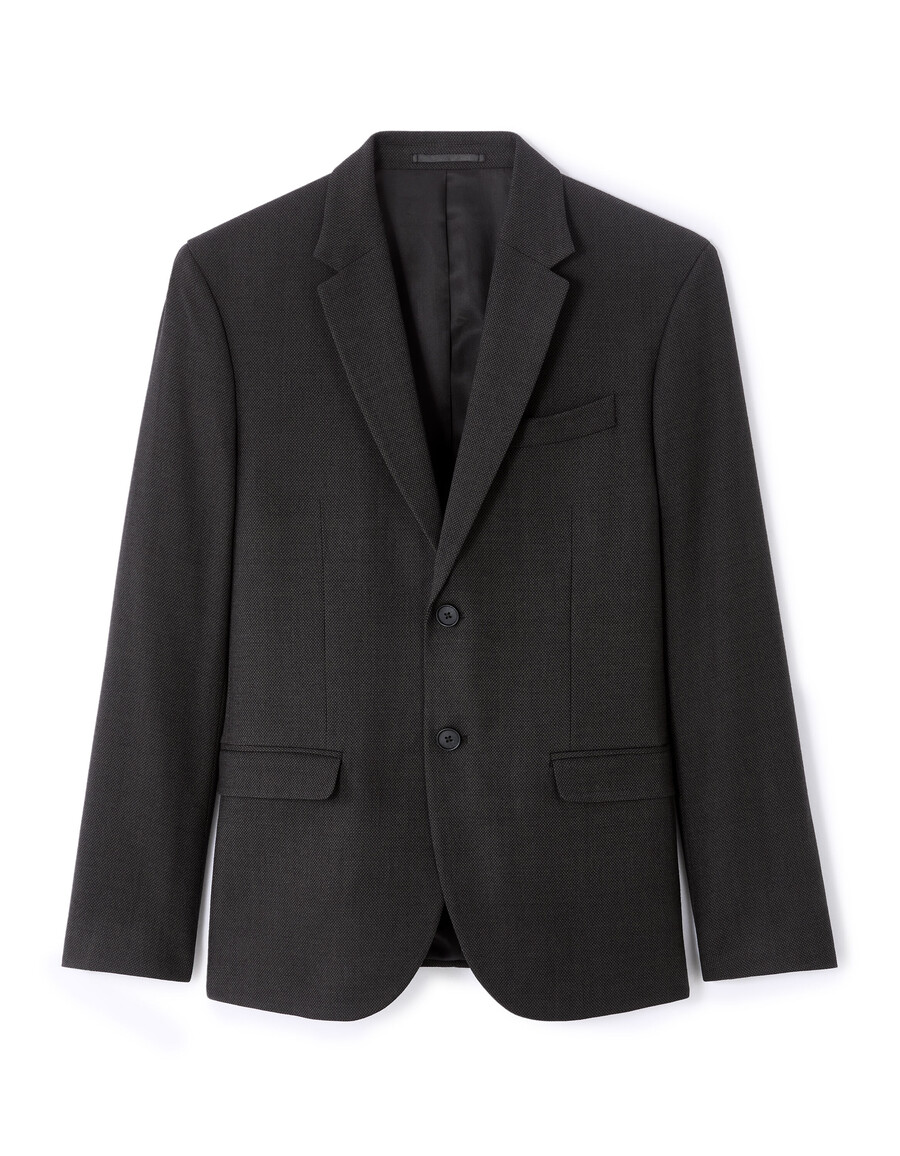 blazer de tweed de corte entallado