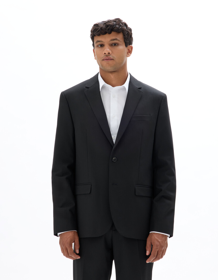 chaqueta de traje bielástica de corte regular