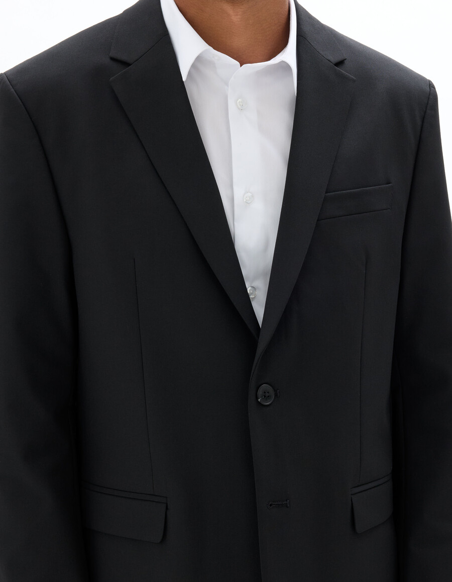 chaqueta de traje bielástica de corte regular