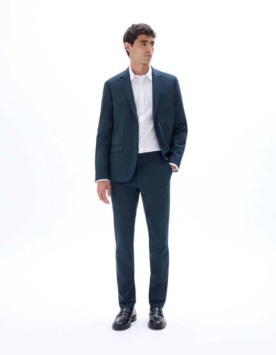 chaqueta de traje bielástica entallada