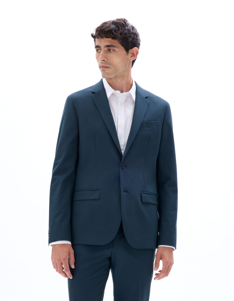 chaqueta de traje bielástica entallada
