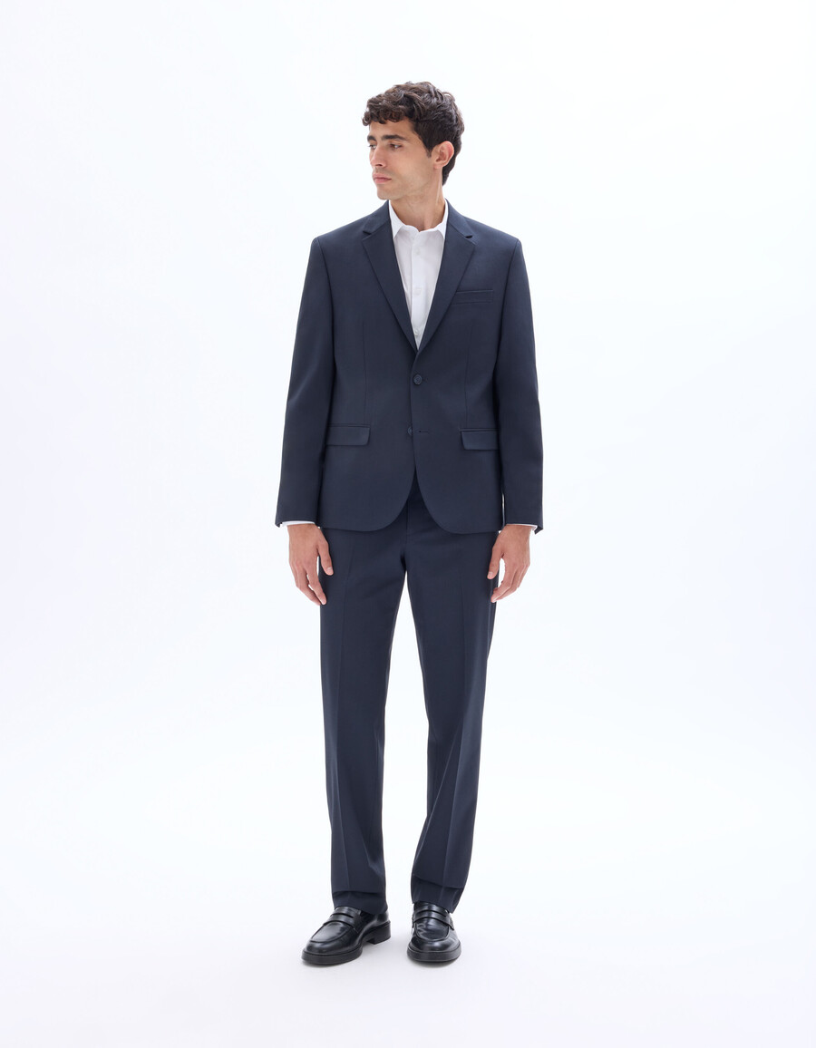 chaqueta de traje bielástica regular