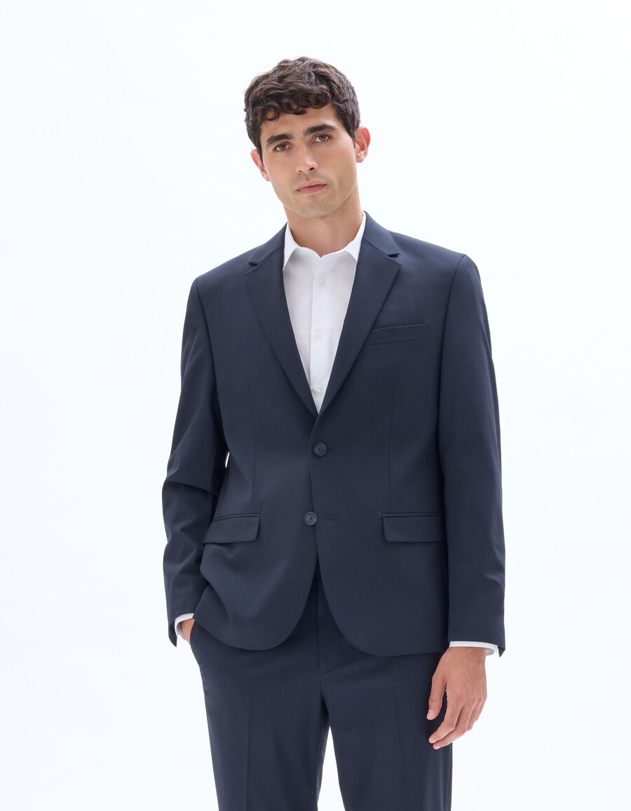 chaqueta de traje bielástica regular