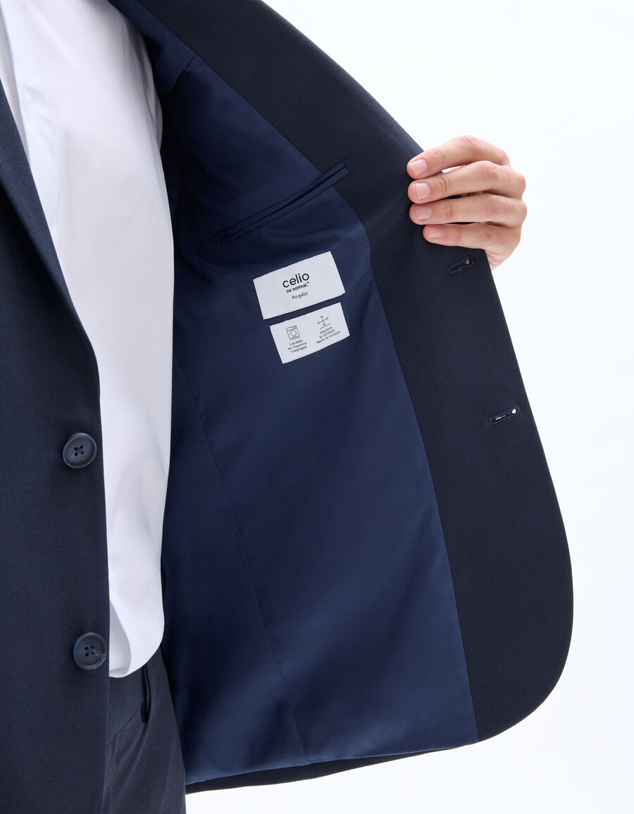 chaqueta de traje bielástica regular