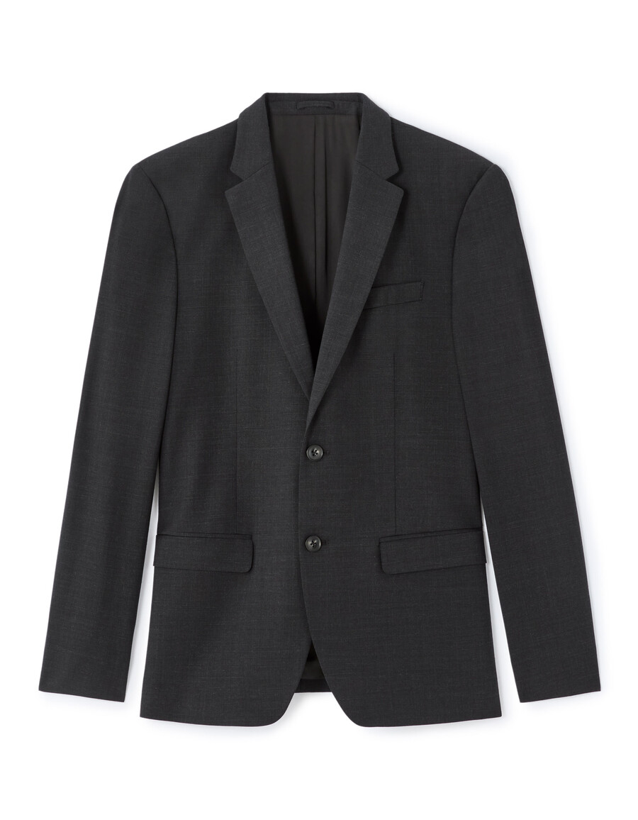 chaqueta de traje de corte regular en mezcla de lana