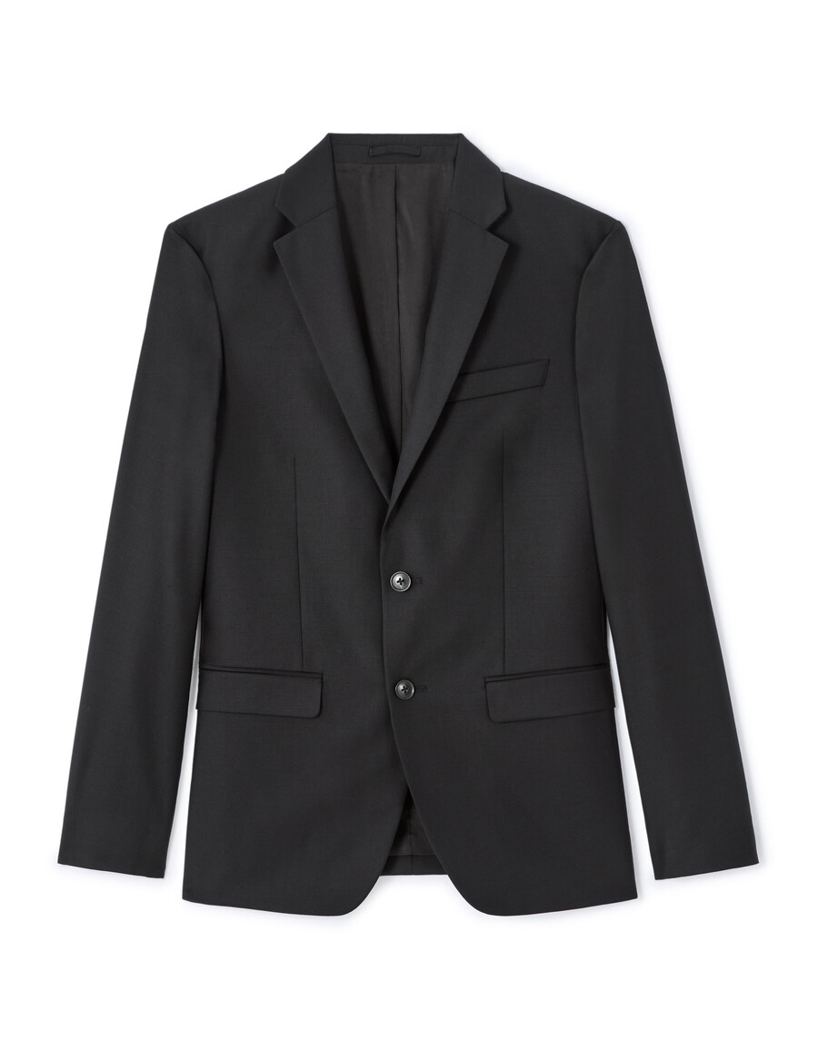 chaqueta de traje de corte entallado 100 lana