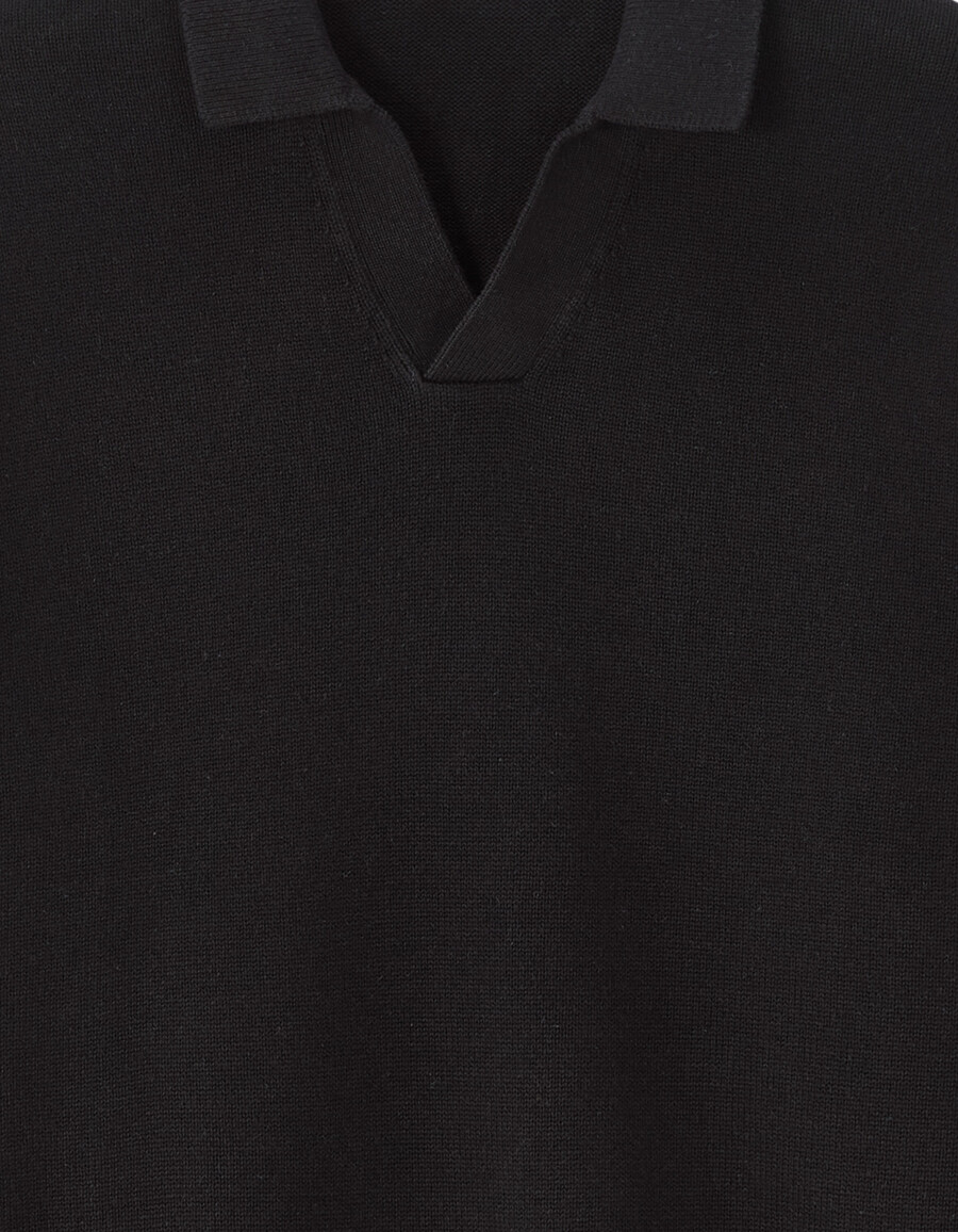 suéter extragrande con cuello de tiburón 100 algodón