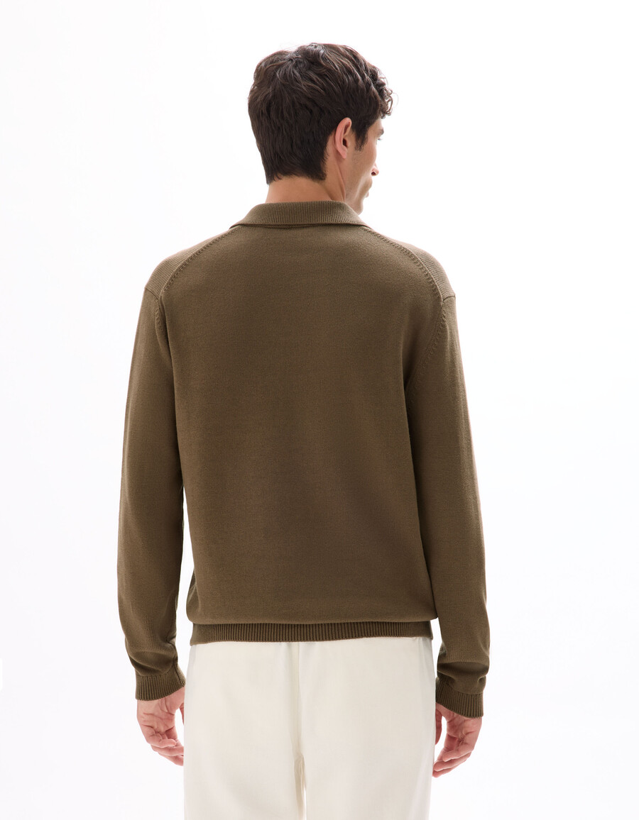 suéter oversize con cuello en v 100 algodón