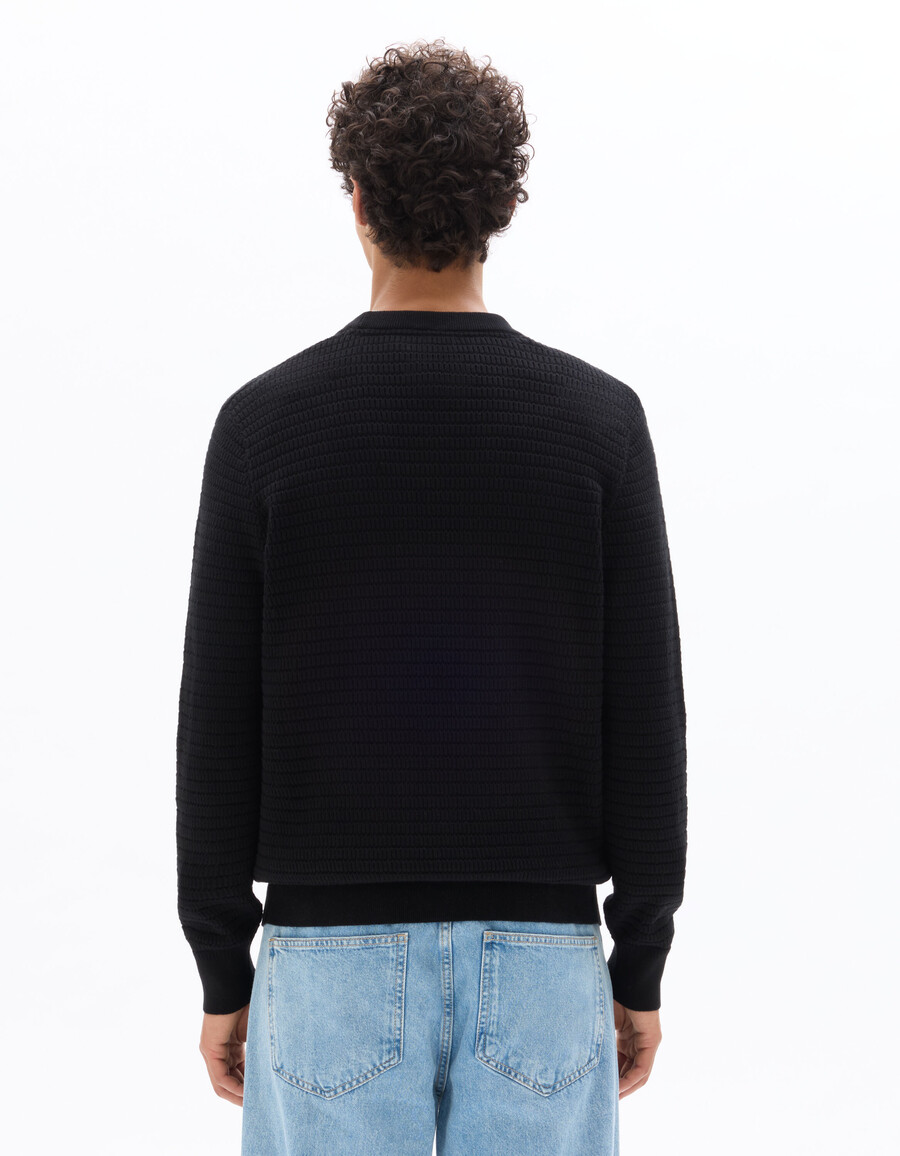 suéter elegante de cuello redondo 100 algodón