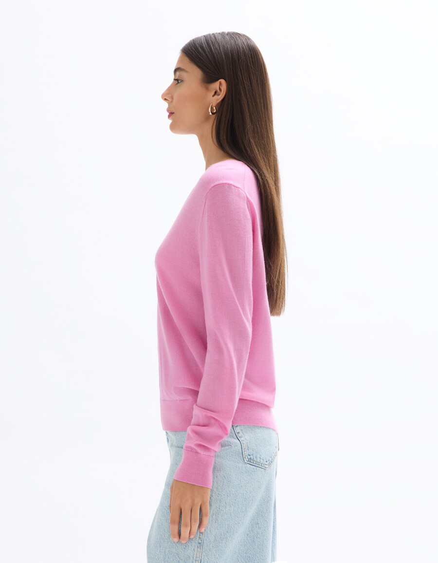 suéter de cuello en v 100 lana merino