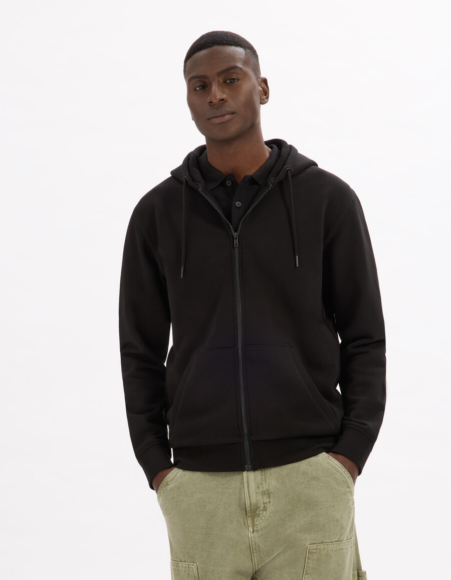 sudadera con capucha y cremallera 100 algodón