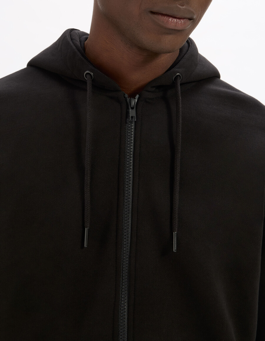 sudadera con capucha y cremallera 100 algodón
