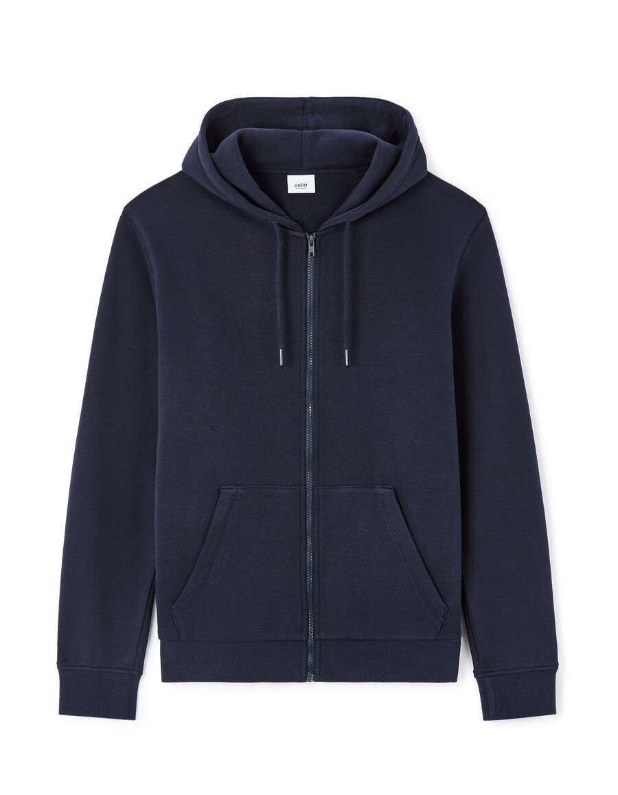 sudadera con capucha y cremallera 100 algodón