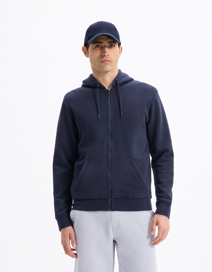 sudadera con capucha y cremallera 100 algodón