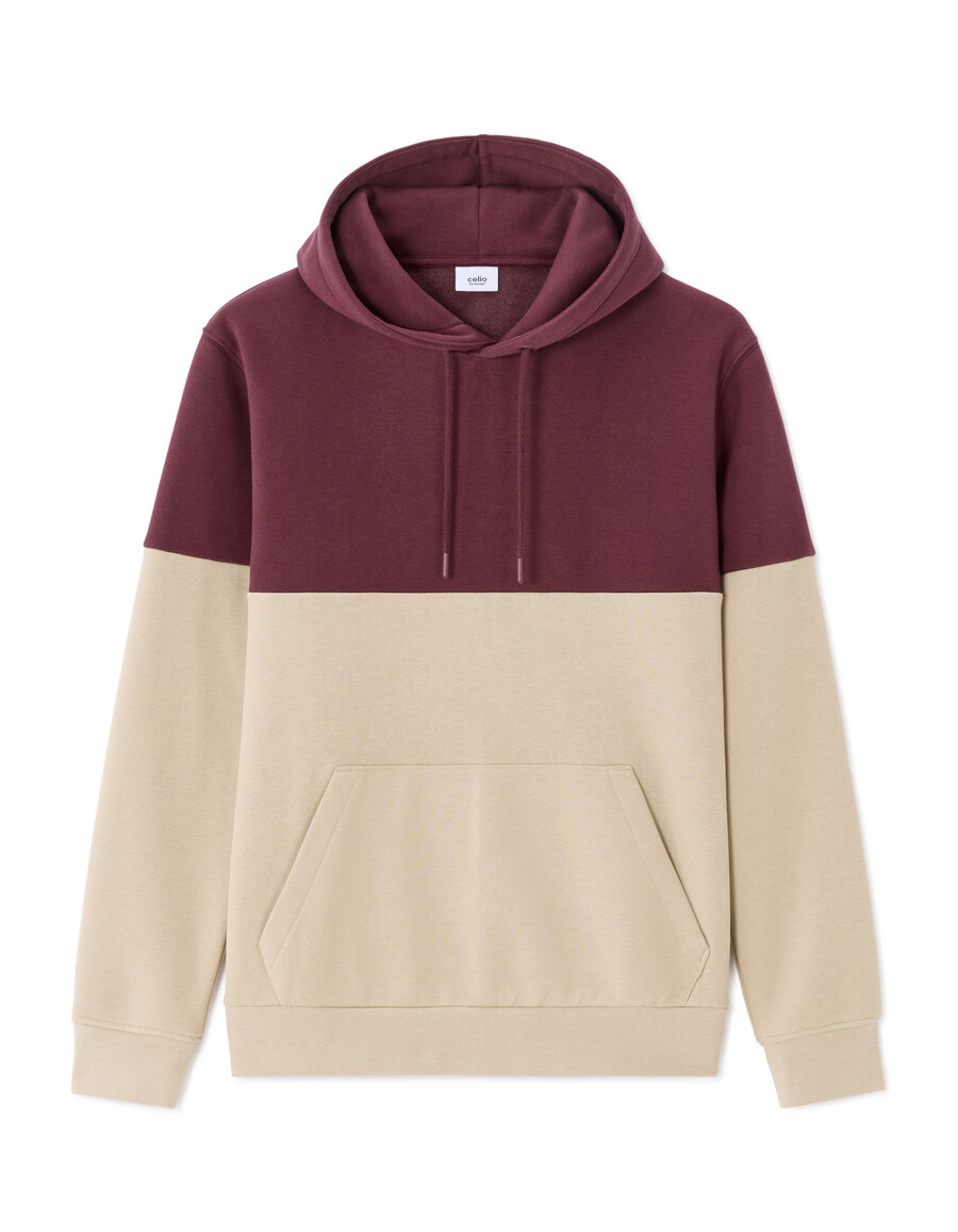 sudadera con capucha y bloques de color regulares