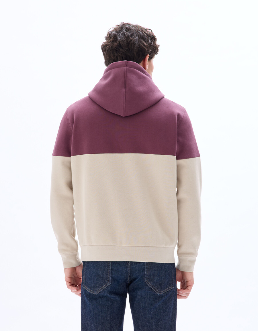 sudadera con capucha y bloques de color regulares