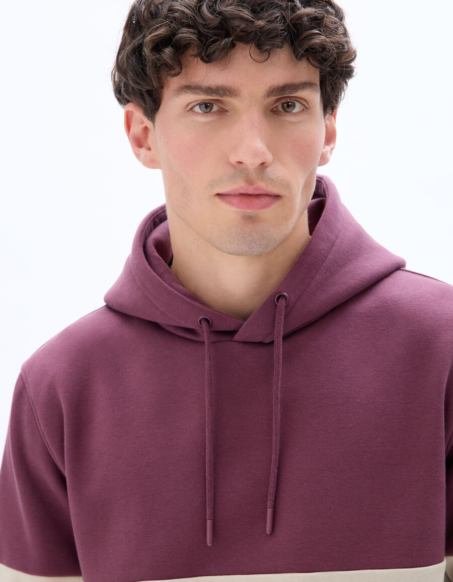 sudadera con capucha y bloques de color regulares