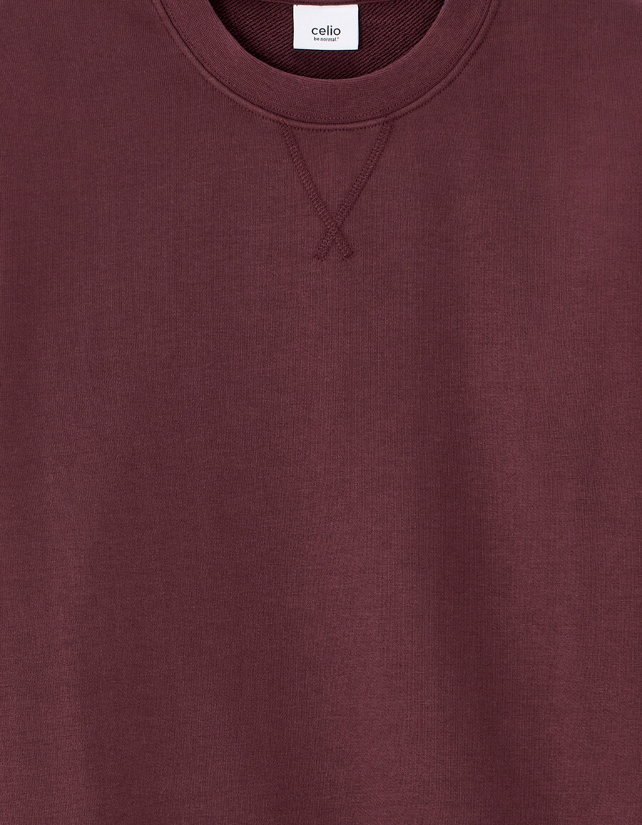 sudadera de cuello redondo regular 100 algodón