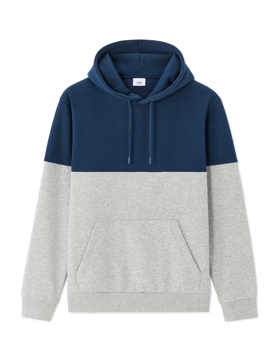 sudadera con capucha y bloques de color de corte regular