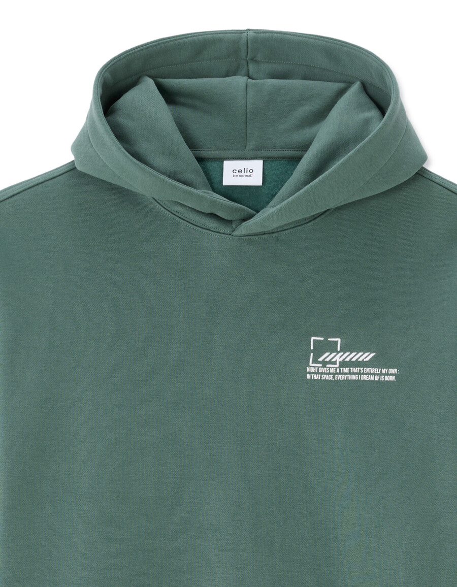 sudadera con capucha extragrande con estampado asiático