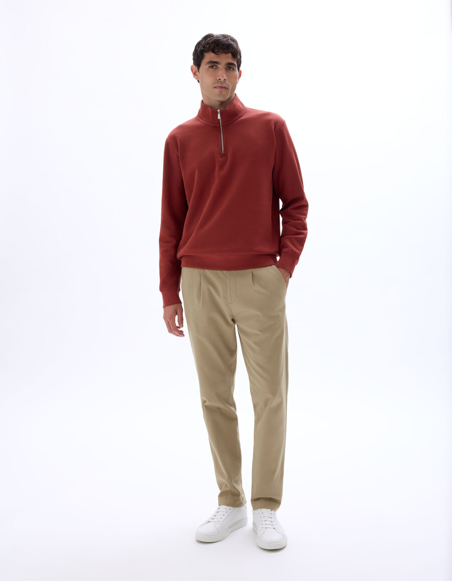 sudadera de cuello camionero de corte regular