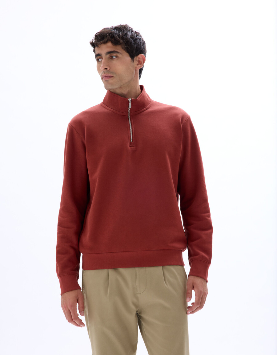 sudadera de cuello camionero de corte regular