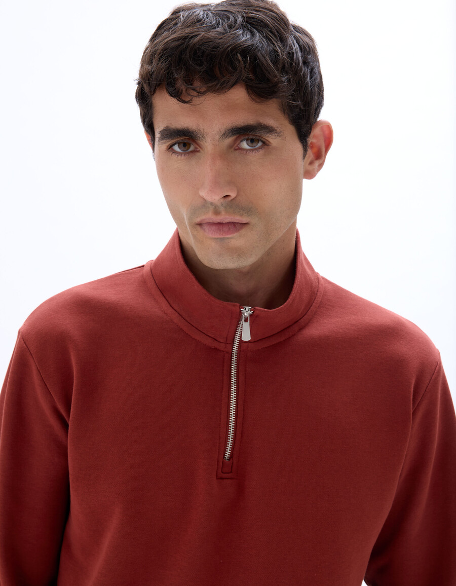 sudadera de cuello camionero de corte regular