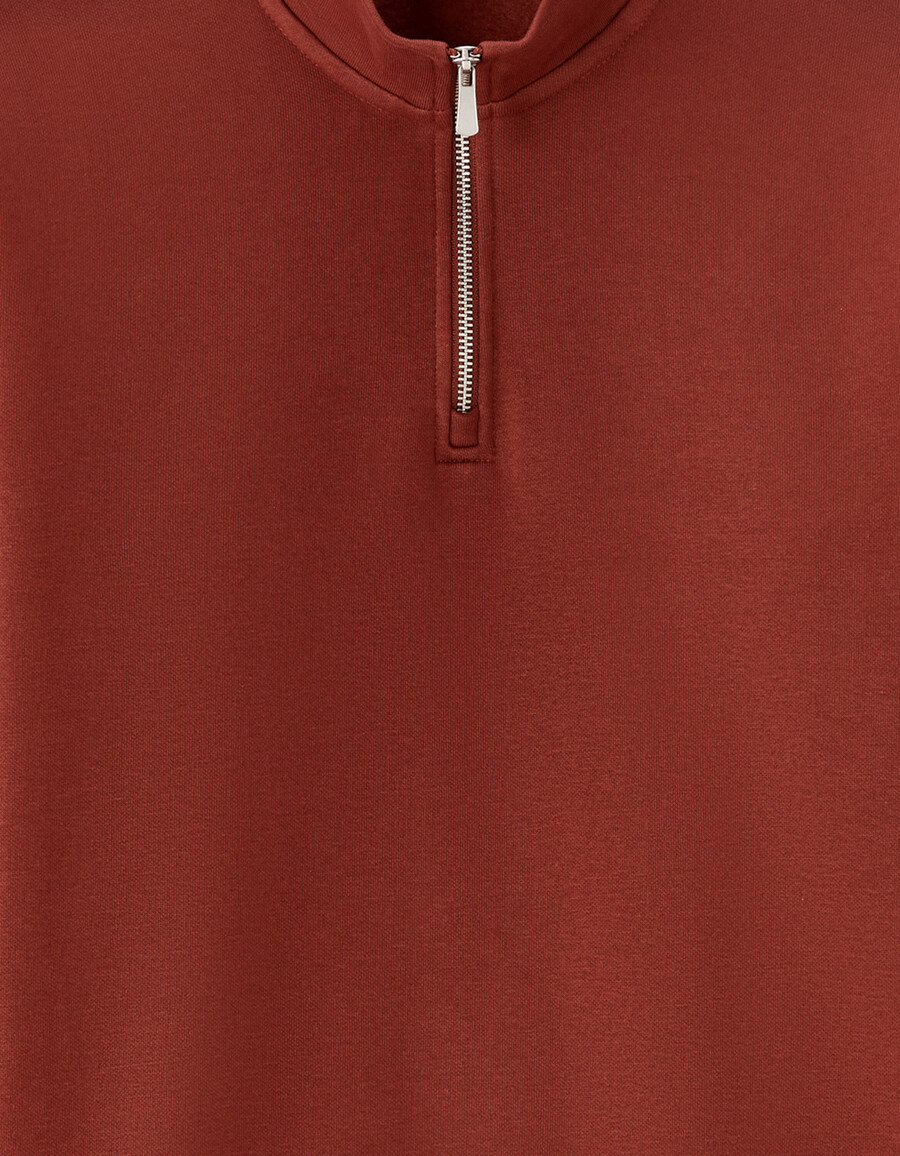 sudadera de cuello camionero de corte regular