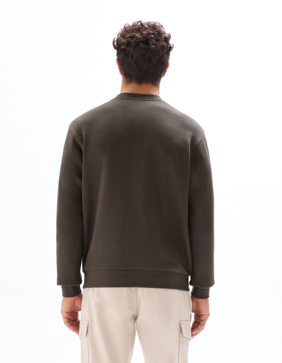 sudadera de cuello redondo y corte regular con estampado asiático
