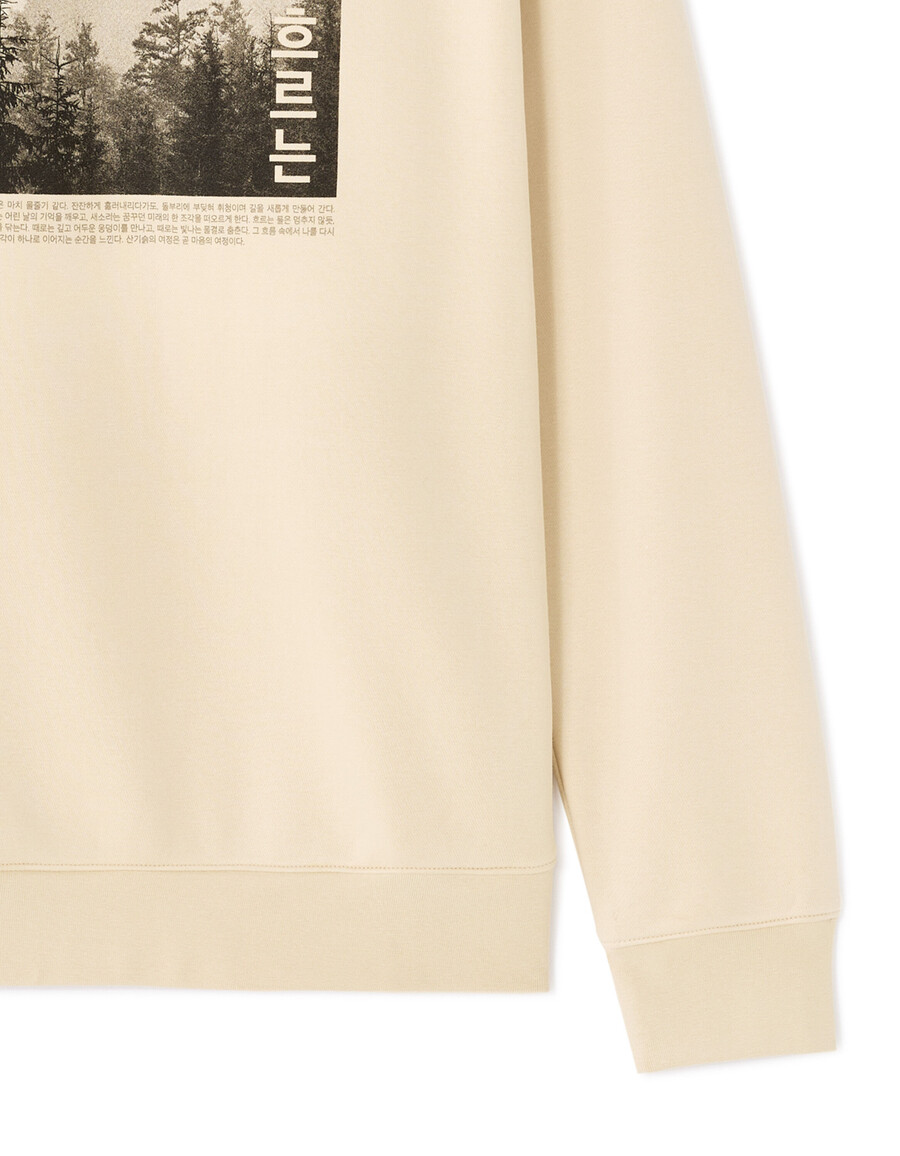 sudadera de cuello redondo y corte regular con estampado asiático