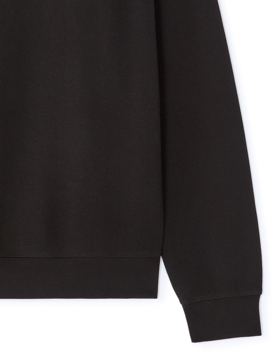 sudadera de piqué de cuello redondo de gran tamaño