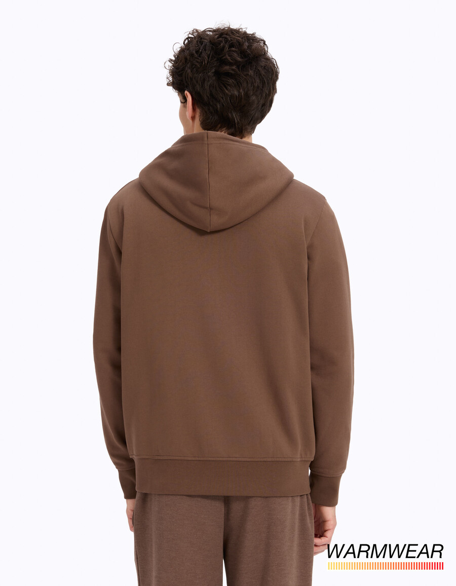 sudadera con capucha y cremallera con forro de sherpa