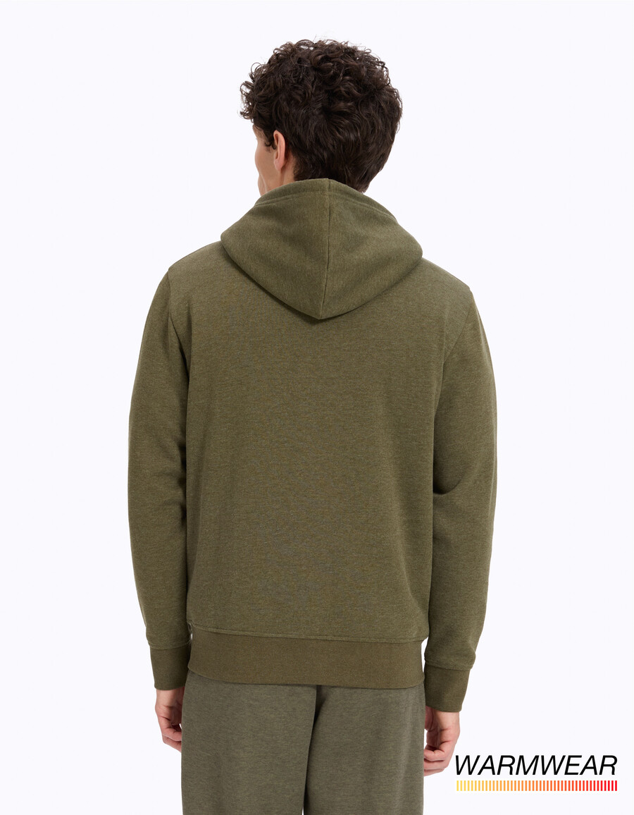 sudadera con capucha y cremallera con forro de sherpa