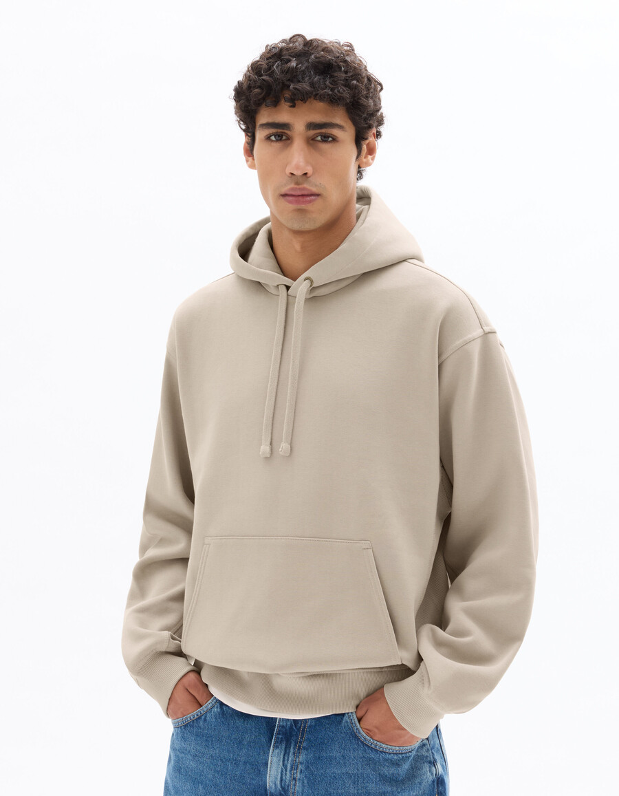 sudadera con capucha y cremallera de gran tamaño
