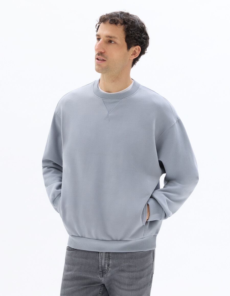 sudadera de cuello redondo de gran tamaño