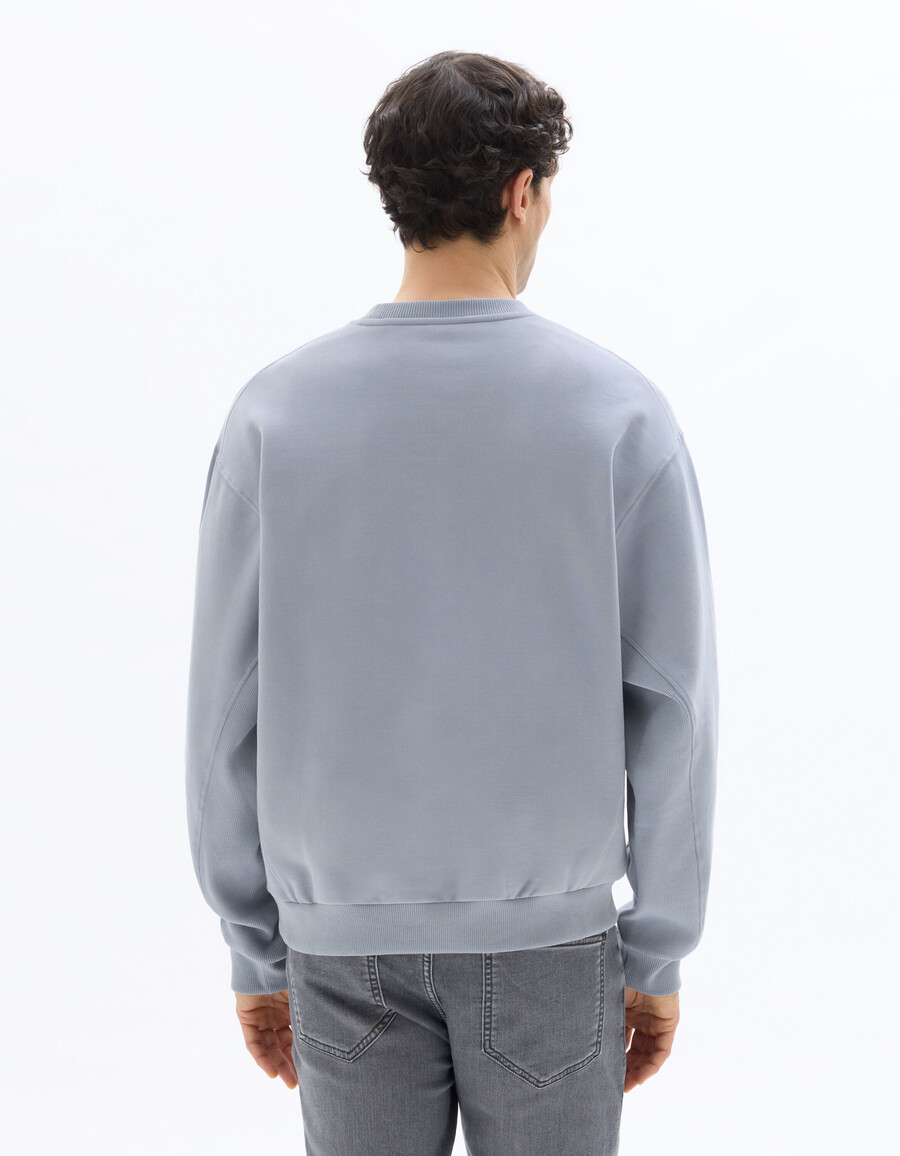 sudadera de cuello redondo de gran tamaño